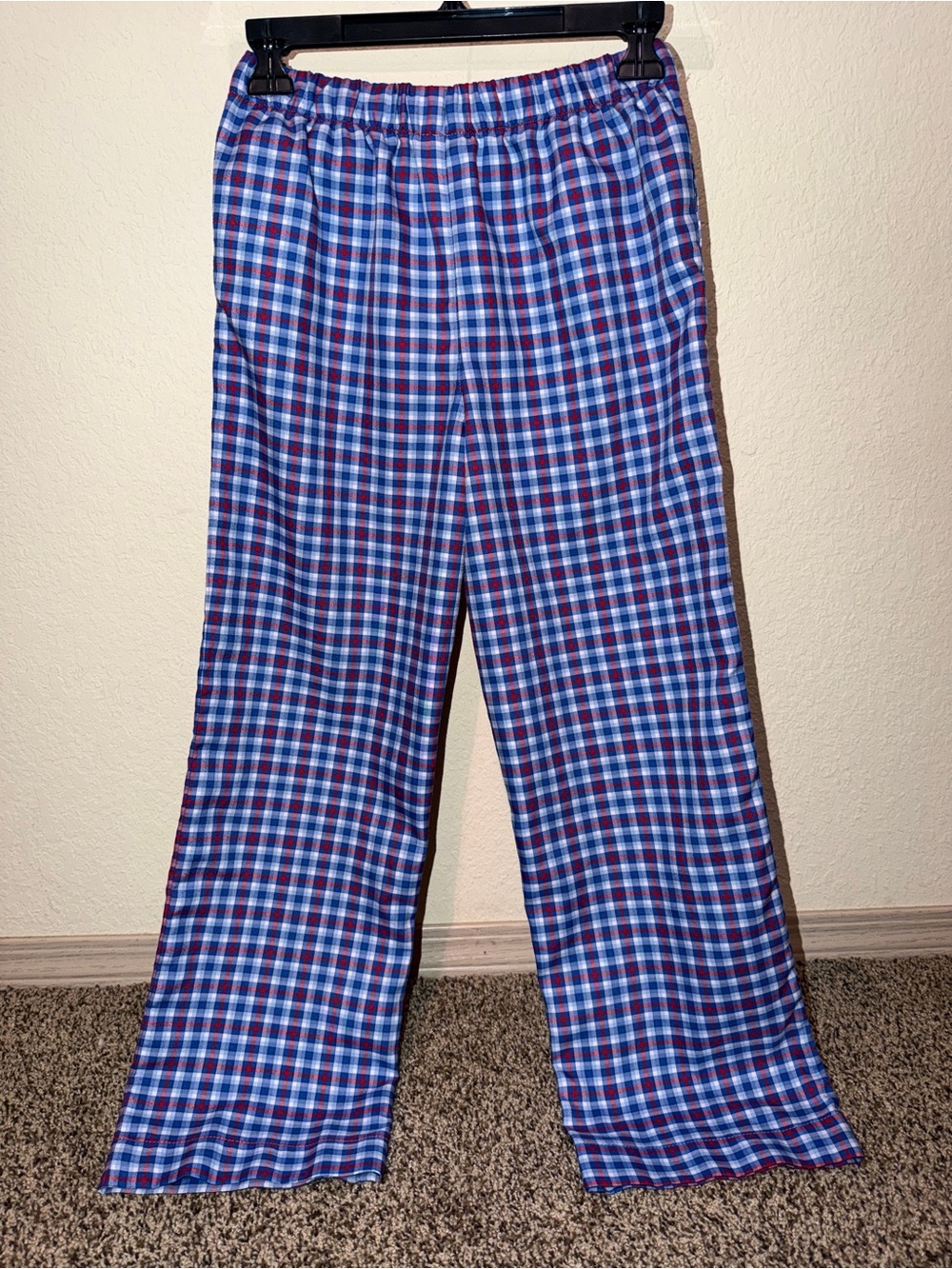 Vineyard Vines Blue and Burgundy Plaid Drawstring Lounge Pants - Picture 2 of 3